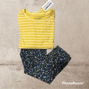 NWT Shirt & NWOT Old Navy Girls Long Sleeve Shirt and Leggings Size 2T